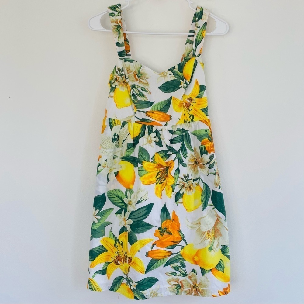 Marled Lemon White Yellow & Green Summer Dress
